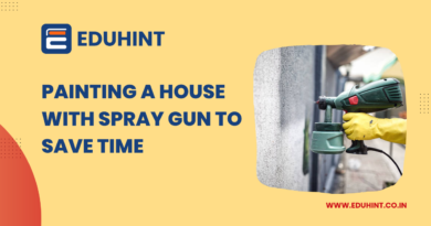 Painting a House with Spray Gun to Save Time